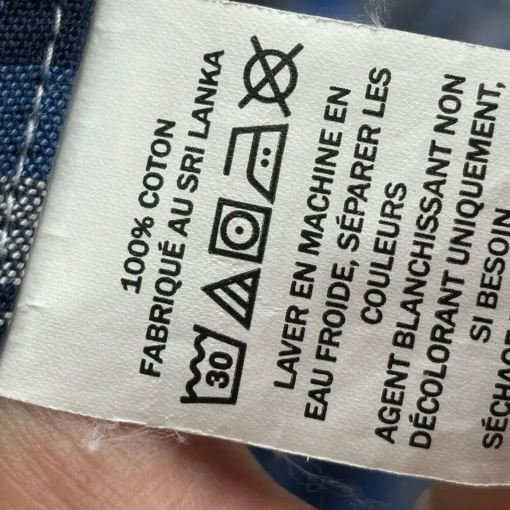 LL Bean Shirt Mens L Blue Plaid Traditional Fit Long Sleeve 500508 Crisp‎ Cotton
